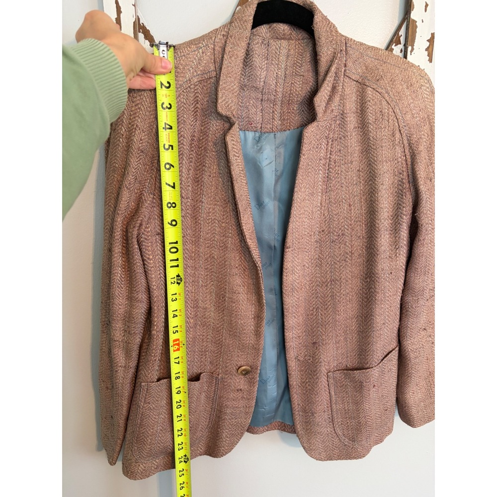 Vtg Dior Sport Tweed Blazer Herringbone Christian Dior *Read* - Picture 11 of 13